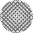 thumbnail image 1 of Ahgly Company Tapis Rond Lavable en Machine Intérieur Transitionnel Gris Platine, 3 Pieds Rond, 1 of 7