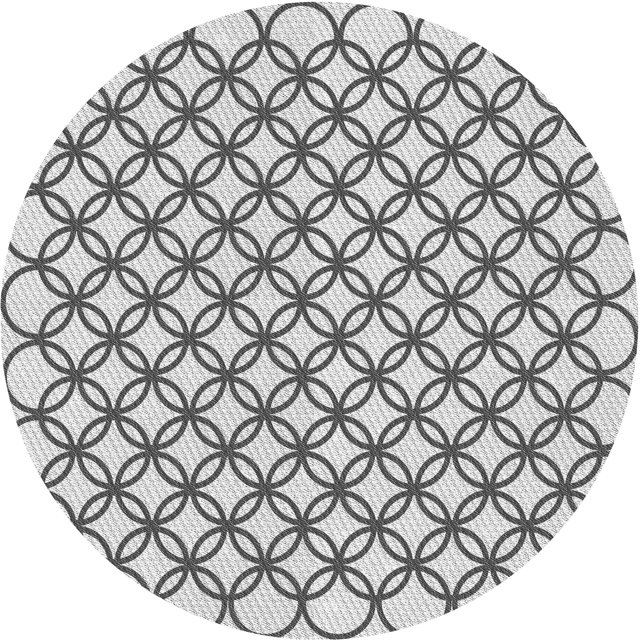 Ahgly Company Tapis Rond Lavable en Machine Intérieur Transitionnel Gris Platine, 3 Pieds Rond