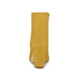 thumbnail image 2 of BLISSFUL STEP Bottines à Talon Bloc à Bout Rond pour Femmes avec Fermeture Éclair Latérale Jaune 6, 2 of 7