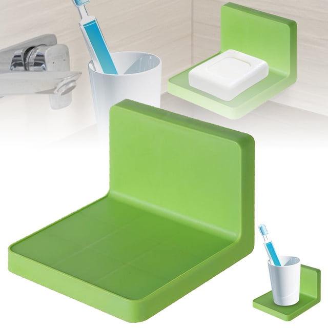 Floating Wall Shelf Rack for Living Room Kitchen and Bathroom with Hanging Design White Edges and Self-Hang System