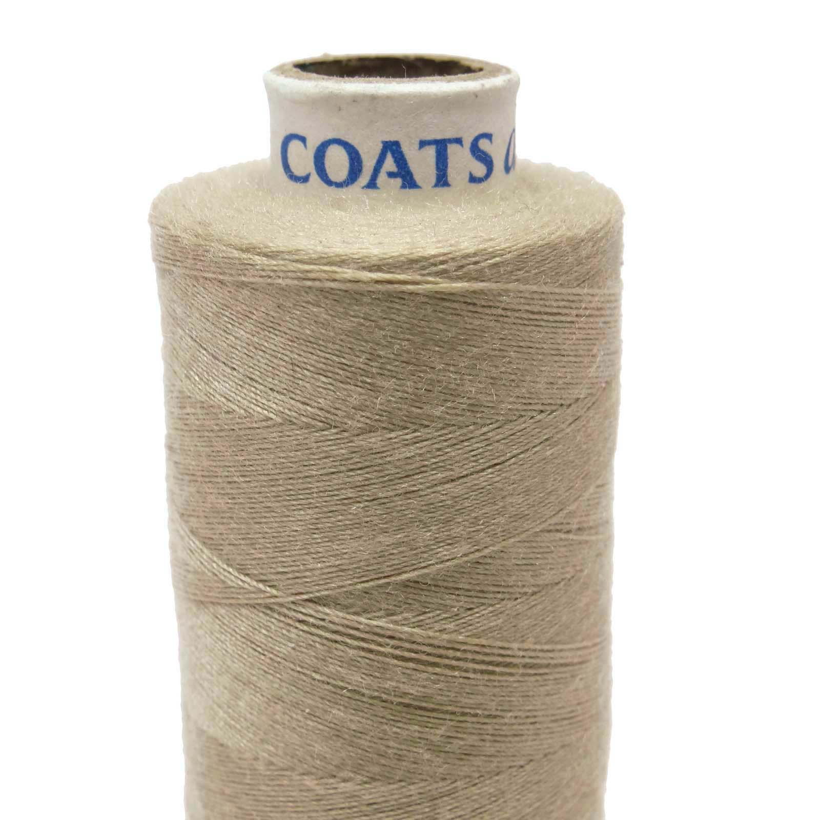 20 Pcs Bobines de Fil de Polyester Beige pour Machine à la Main, Filé, Matelassage, Couture, Vente en Gros