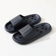 thumbnail image 3 of B91xZ Men's One Slide Sandal Soft Thick Sole Non-Slip Pillow Sandals,Navy 8, 3 of 5