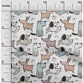 thumbnail image 2 of oneOone Velvet White Fabric Dog Cartoon Craft Projects Decor Fabric Printed By The Yard 58 Inch Wide-43, 2 of 5