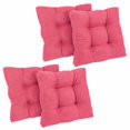 thumbnail image 1 of 19-inch Squared Microsuede Tufted Dining Chair Cushion (Set of Four), 1 of 2