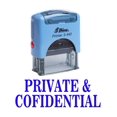 thumbnail image 1 of PRIVATE & CONFIDENTIAL Self Inking Rubber Stamp Custom Shiny Office Stationary Stamp, 1 of 3