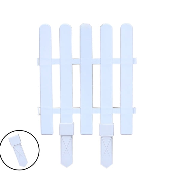 B Plastic Fencing Pvc Gardening White Hedge Fence Decorative For Patio Garden Outdoor Space Divider Curved Design 23.6X19.6 Inches Size Weather Resistant