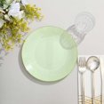 thumbnail image 2 of CUITING 10 Pack Glitter Gold Clear Hammered Plastic Charger Plates  Round Disposable Serving Plates With Gold Rim - 13”, 2 of 11