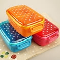 thumbnail image 4 of Hearth & Gear Food Storage Containers Bento Boxes Kids Fruit Snack Microwave Lunch Boxes( Random Color 1 PC) Fruit Fridge Storage Containers Microwave Cover for Food Clear Cereal Containers with Lids, 4 of 5