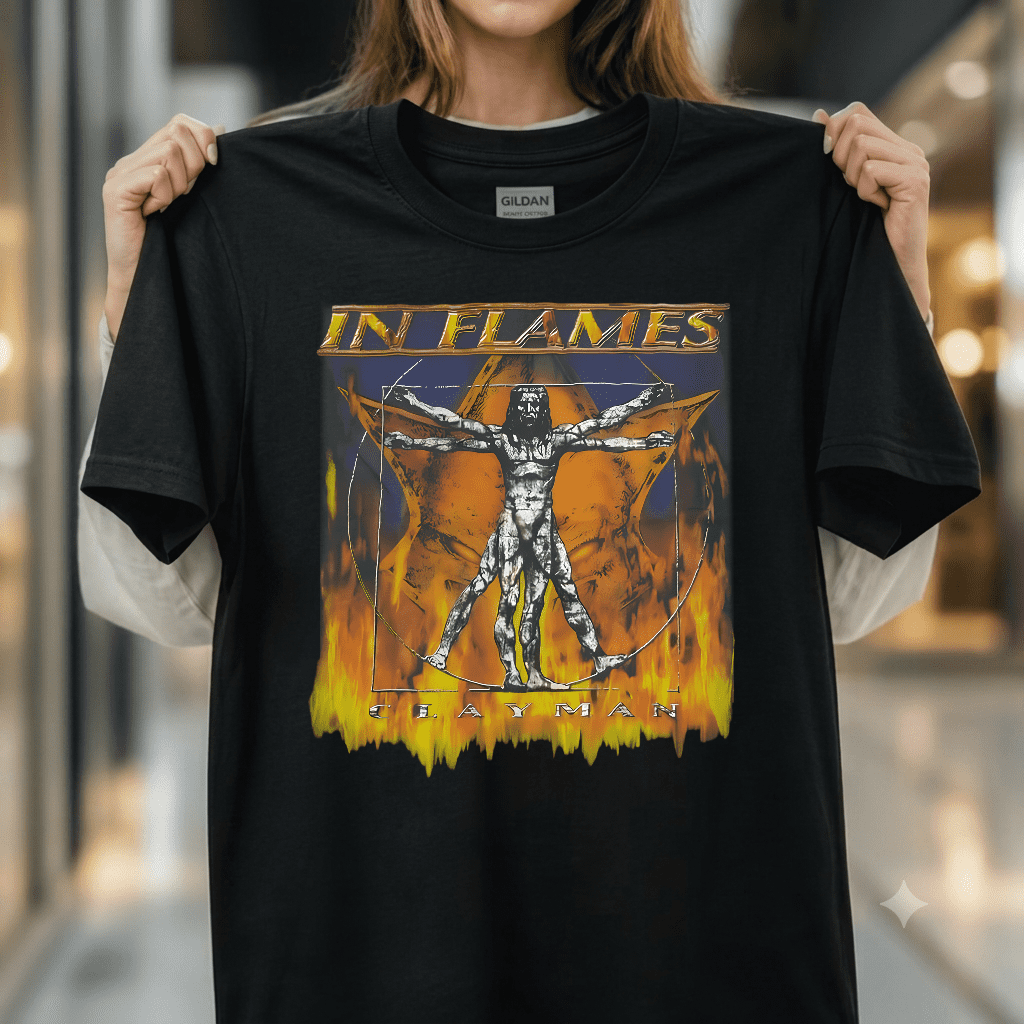 In Flames Clayman Funny Heavy Metal Rock Band Music Fan Tee Unisex