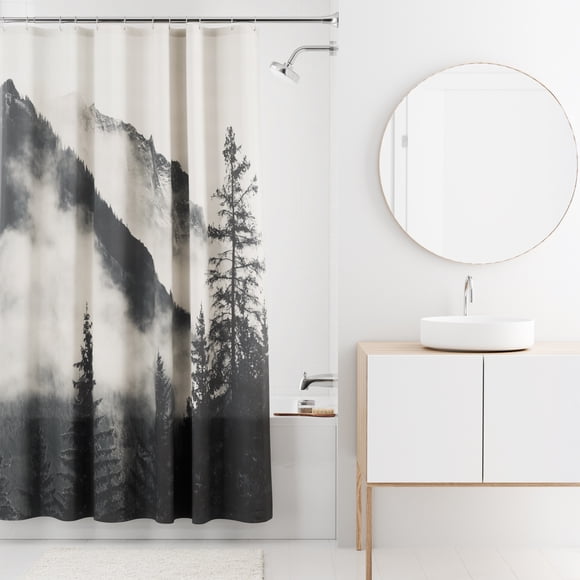 Mainstays Sierra Decorative Fabric Shower Curtain