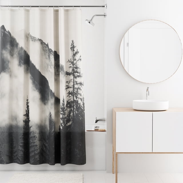 Mainstays Sierra Decorative Fabric Shower Curtain
