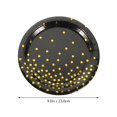 thumbnail image 2 of HLONK Black Paper Plates for Party Use Sturdy Disposable Tableware Suitable for Daily and Party Use 9 inch, 2 of 8