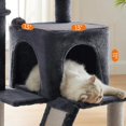 thumbnail image 3 of BestHome Multi-Level Cat Tree & Condo – Sturdy Climbing Tower with Sisal Scratching Posts & Interactive Toys,36 inch, Gray, 3 of 7