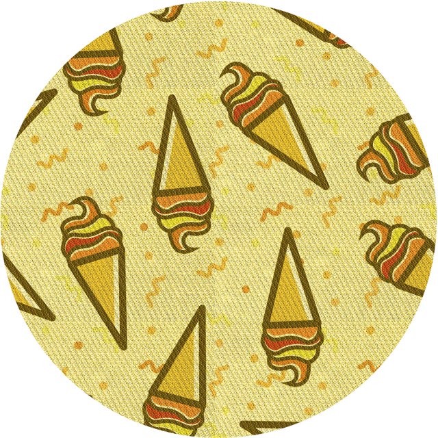 Ahgly Company Tapis Rond Lavable en Machine Intérieur Caramel Brun, 6 Pieds Rond