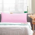 thumbnail image 2 of PiccoCasa Washed Microfiber Body Pillowcases Soft Envelope Light Pink 20" x 54", 2 of 7
