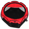 thumbnail image 1 of Pet Cat Dog Portable Foldable Cage Exercise & Play Tent Mesh Cover Indoor/Outdoor Use Red, 1 of 6