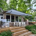 thumbnail image 3 of ALEKO Motorized Retractable 12 x 10 ft Home Patio Canopy Awning Silver Grey, 3 of 10