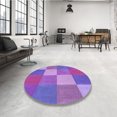 thumbnail image 4 of Ahgly Tapis d'Intérieur Lavable en Machine Carré Transitionnel Heliotrope Violet, 5 Pieds Carré, 4 of 7