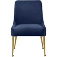 thumbnail image 4 of Pemberly Row Modern 19.5"H Velvet Dining Chair in Navy (Set of 2), 4 of 6
