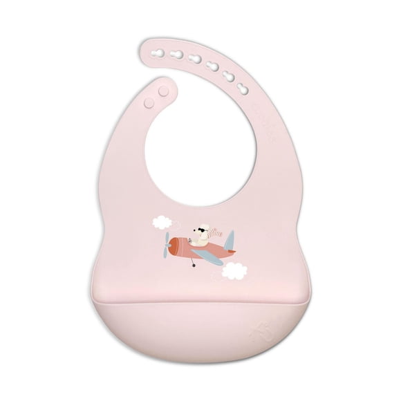 Kushies - Silibib - silicone bib - Skye pink