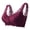 Purple, variant on felwors Front Zipper Wireless Floral Lace Bra,Sexy Deep V Push Up Wide Strap Adjustable Elastic Bralette Comfy Bra Beige, XXXXXL