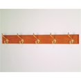 thumbnail image 1 of Wooden Mallet HCR-5BMO 5 Hook Coat Rack in Medium Oak - Brass, 1 of 2