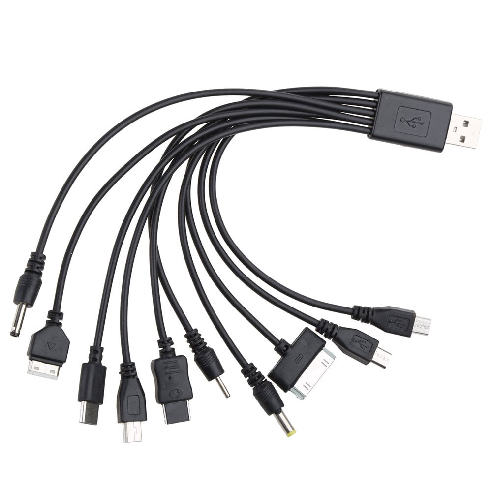 CNKOO 10 in 1 USB Cable For Smartphone Charging Cable USB Charging Cable 20CM/7.87in