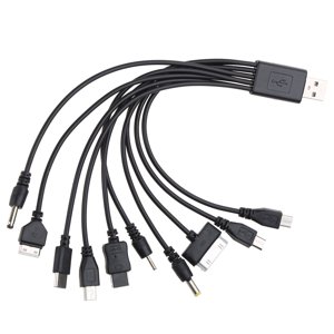 CNKOO 10 in 1 USB Cable For Smartphone Charging Cable USB Charging Cable 20CM/7.87in