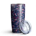 thumbnail image 4 of Gobelet Isolé 20oz, Gobelet de Voyage avec Couvercle, Porte-Gobelet Tasse de Voyage Amicale, Contenant Isotherme en Acier Inoxydable, Gobelet 20 Oz, Tasse à Café Réutilisable Isolée avec Couvercle (Jour de l'Indépendance), 4 of 6