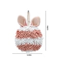 thumbnail image 2 of EGNMCR Rabbit Ear Crown Chenille Hand Towel Cute Hanging Hand Wipe Ball Hand Towel Thickened Absorbent Hangable Multifunctional Hand Towel hand washcloths, 2 of 5