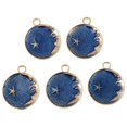 thumbnail image 1 of 5Pcs /Set DIY Findings Moon Drip Charm Necklace Bracelet Earrings Blue, 1 of 8