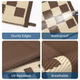 thumbnail image 2 of Tapis d'Extérieur Imperméable 9x18 Grand Moderne Neutre pour Patio Extérieur, Tapis Réversible Résistant à la Décoloration et aux Intempéries pour Grande Surface pour VR, Terrasse, Porche, Pique-Nique, Plage, Balcon, Brun, 2 of 10