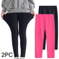 thumbnail image 2 of Timegard Girls Clothes 2pc Slim Fitting Pants Lightweight Solid Color Everyday Casual Stretch Leggings, 2 of 8