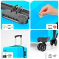 thumbnail image 3 of Toytexx 3-Piece ABS Hardshell Luggage Set with Spinner Wheels, 20"/24"/28" Expandable Suitcases, Built-In Lock-Black, 3 of 5