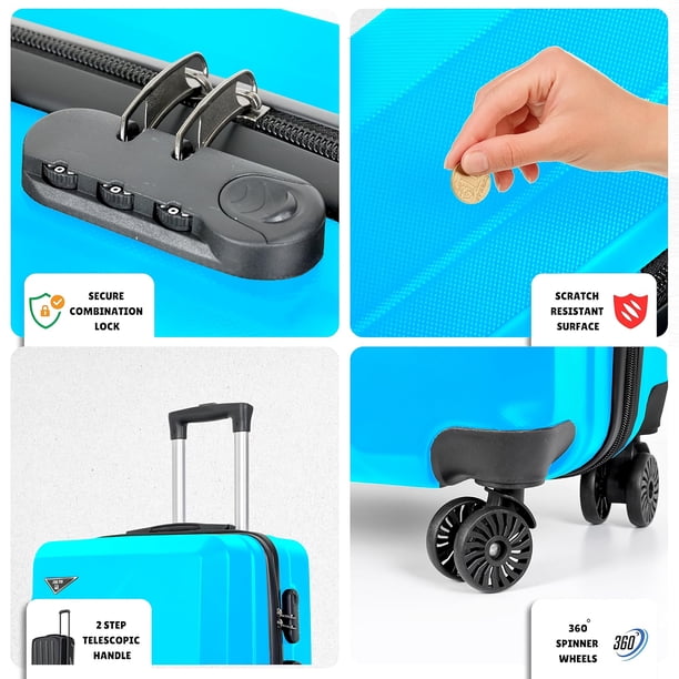 3-Piece ABS Hard Shell Luggage Set – 20/24/28