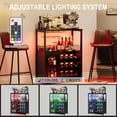 thumbnail image 4 of Wine Bar Rack Cabinet with Detachable Wine Rack and Storage, Coffee Bar with Glass Holder, Small Sideboard and Buffet Cabinet with Door, for Kitchen, Living Room, 4 of 8