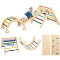 thumbnail image 1 of Qaba 5 in 1 Pikler Triangle Set with Ladder, Ramp, Arch, Multicolour, 1 of 10