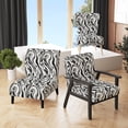 thumbnail image 1 of Designart "Elegant Simplicity" Black Abstract Upholstered Accent Chair - Modern Arm Chair For Bedroom, 1 of 7
