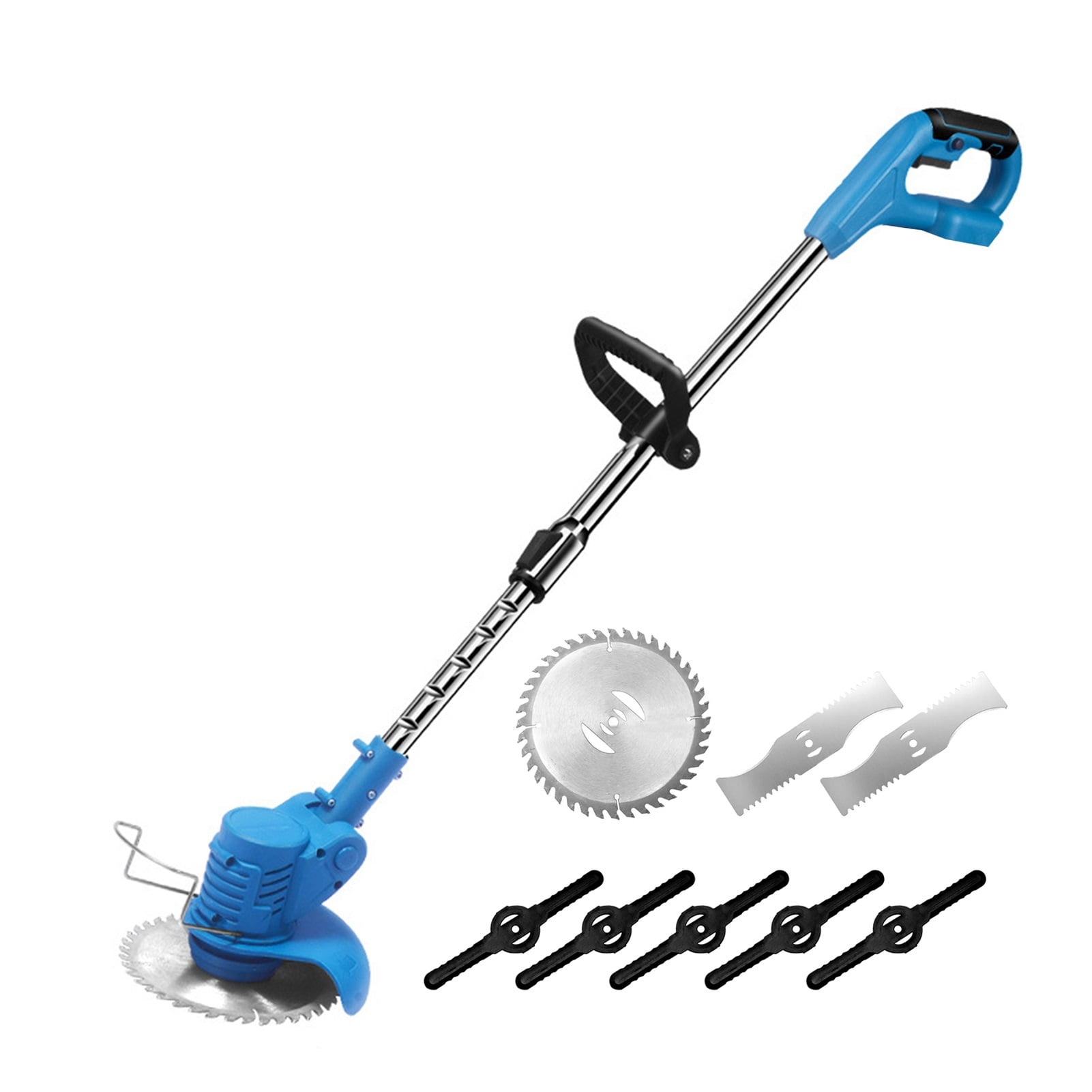 21V Retractable Handheld Cordless Lawn Mower Electric Lawn Mower 1500mAh Battery Multifunctional Power Trimmer Garden Tools ,Easy to Use