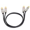 thumbnail image 1 of 2RCA Male To 2RCA Male Cable, Player Audio Cable Stereo With Aluminum Alloy Connector For  Audio Devices Black, 1 of 8