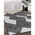 thumbnail image 3 of Ahgly Company Tapis d'Intérieur Lavable à la Machine, Carré, Transitionnel, Gris Argenté, Tapis de Zone, 6 Pieds Carré, 3 of 7