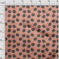 thumbnail image 3 of oneOone Georgette Viscose Peach Fabric Cat Face Animal Craft Projects Decor Fabric Printed By The Yard 42 Inch Wide, 3 of 4