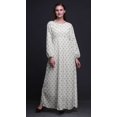thumbnail image 2 of Bimba Robe Maxi en Georgette Mousse à Imprimé Floral Rose pour Femmes à Manches Longues avec Taille Élastique - Grande, 2 of 5
