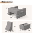 thumbnail image 3 of Gymax 3-Piece Reading Pillow Set Extra Large Lap Desk w/ Coaster Back Cushion Gray, 3 of 10