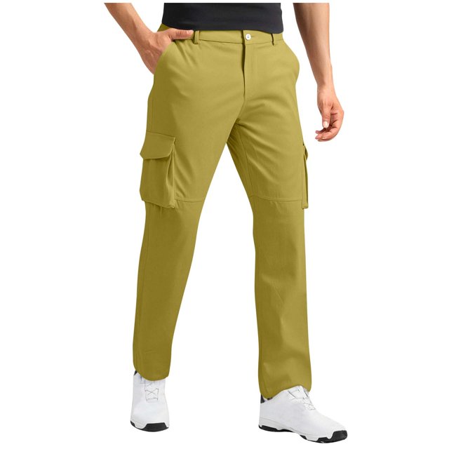 SHTXOZHI Pantalon Cargo Décontracté pour Hommes, Léger, Athlétique, Plein Air, Randonnée, Voyage, avec Multiples Poches