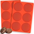 thumbnail image 1 of 2 Pack Large Silicone Baking Molds Reusable 6-Cavity  Disc Mold Non-Stick Mold for Cake Candy, 1 of 11