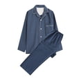 thumbnail image 1 of LSLJS Ensembles de Pyjama pour Hommes Décontractés Vêtements d'Intérieur Hauts à Manches Longues Pantalons Col Rabattu Pyjamas de Nuit Ensembles, Vêtements de Nuit pour Hommes Cadeaux pour Hommes, 1 of 2
