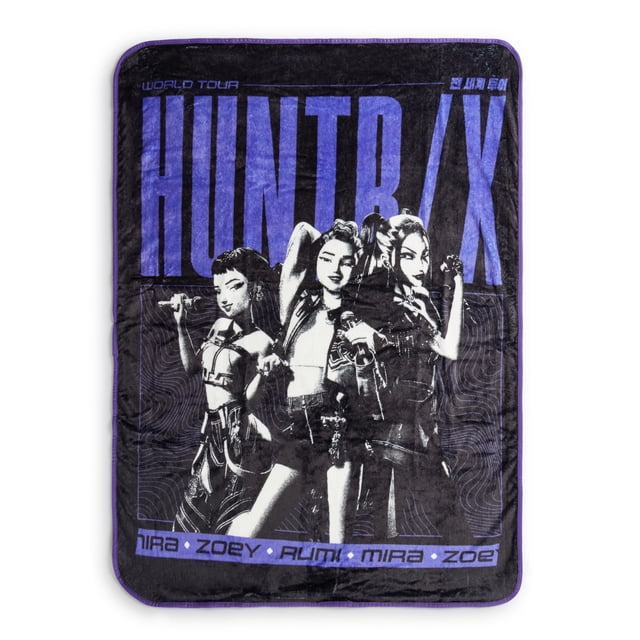 K-Pop Demon Hunters Jeté Polaire au Toucher Soyeux pour Enfants, 100 % Polyester