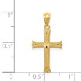 thumbnail image 2 of Croix en Satin Doré Jaune 14K, 2 of 2