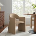 thumbnail image 1 of Modway Talia Fauteuil de Salle à Manger en Velours de Performance, Taupe, 1 of 9